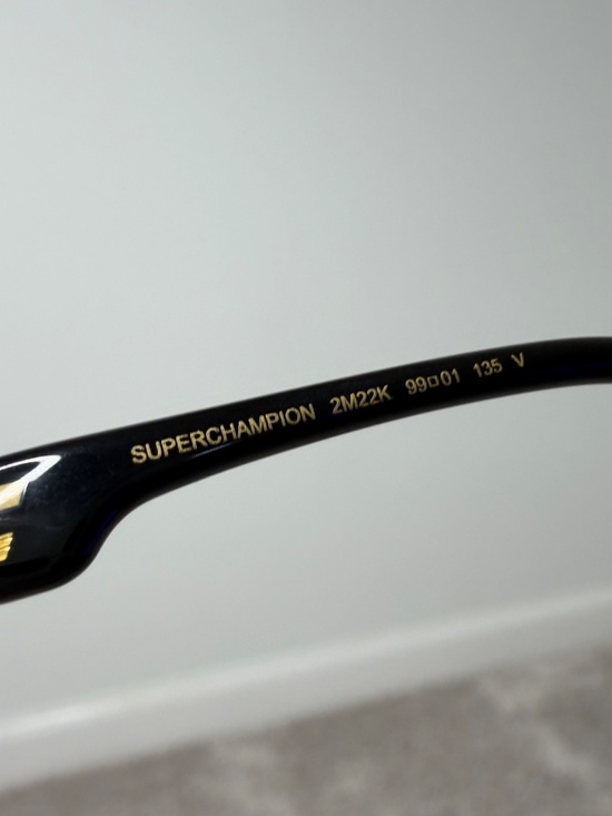 NWT Carrera Super Champion Black Gold Sunglasses